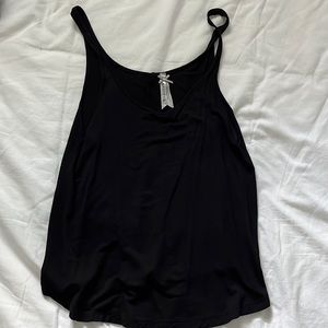 Black Medium Length Tank Top
